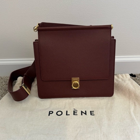 SOLD!!! Polene Paris Numero Sept Edition Textured Cognac - Picture 2 of 13